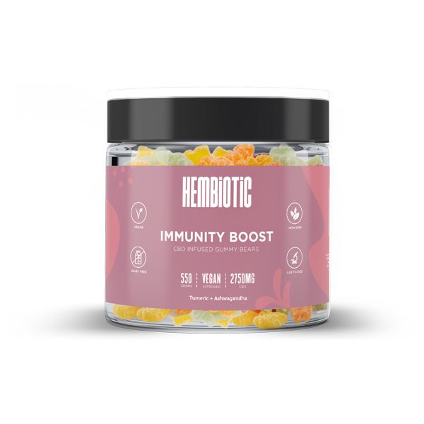 Hembiotic 2750mg Bulk CBD Gummy Bears - 550g - Ichor Liquid