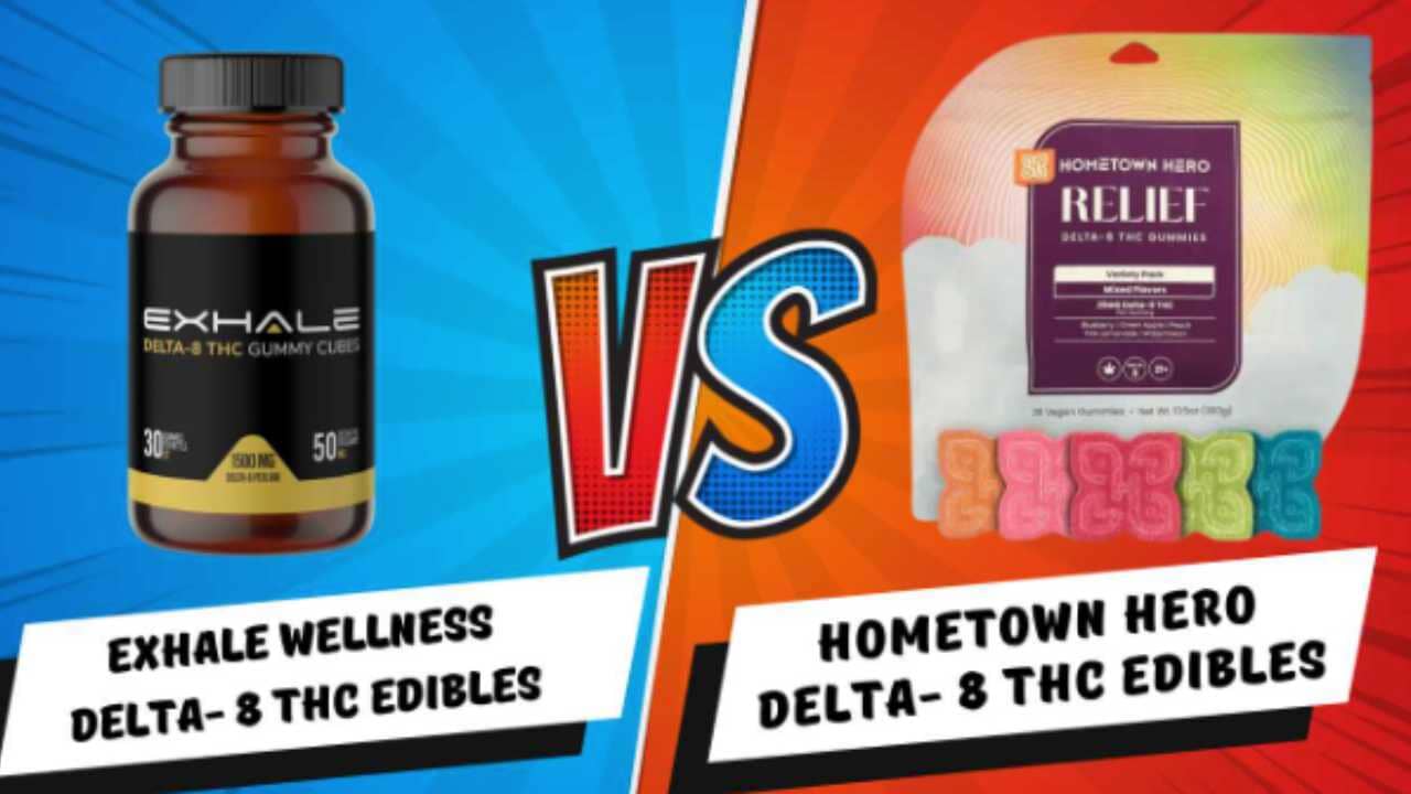 Exhale Wellness VS HomeTownHero Delta-8 THC Edibles