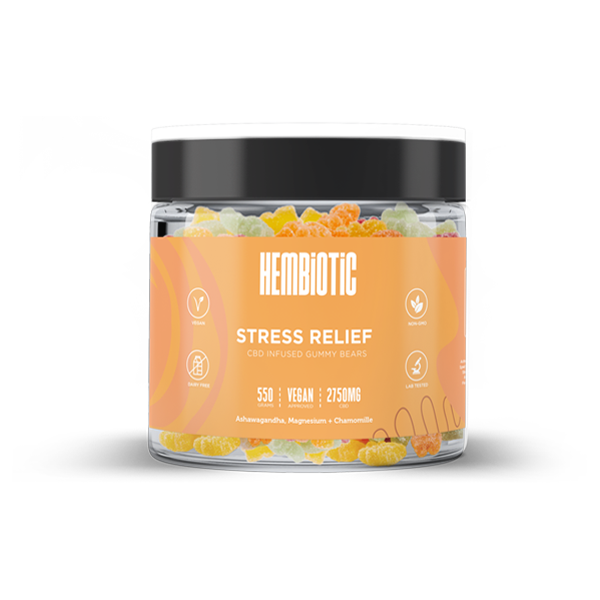 Hembiotic 2750mg Bulk CBD Gummy Bears - 550g - Ichor Liquid